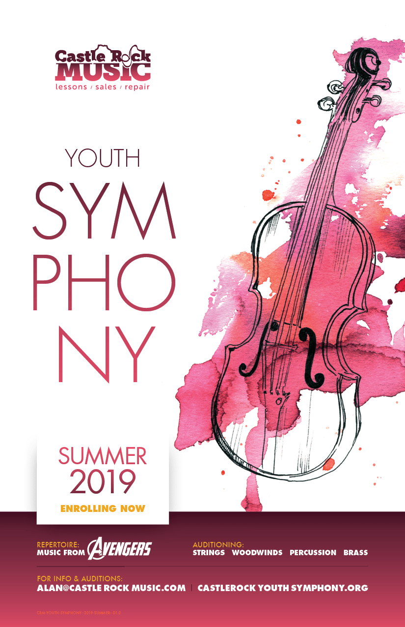 Youth Symphony at Castle Rock Music  |  Enrollment now open for Summer 2019  |  Repertoire: Music from "The Avengers"