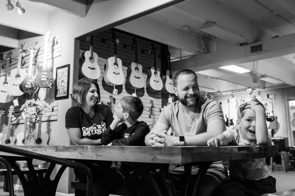 Jason Bower and Family – Owners of Castle Rock Music